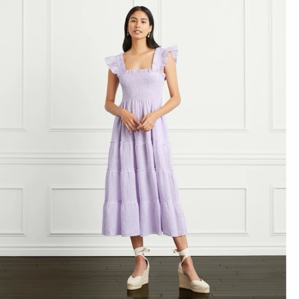 Hill House Lilac Stripe Ellie Midi Dress